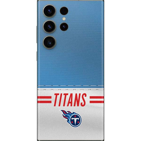 NFL Tennessee Titans White Striped Galaxy S23 Ultra Skin