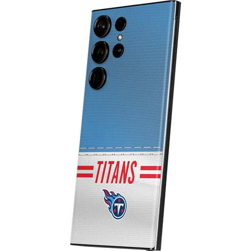 NFL Tennessee Titans White Striped Galaxy S23 Ultra Skin
