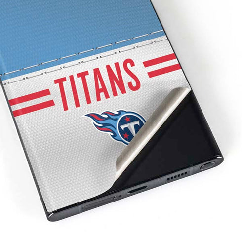 NFL Tennessee Titans White Striped Galaxy S23 Ultra Skin