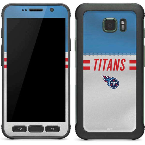 NFL Tennessee Titans White Striped Galaxy S7 Active Skin