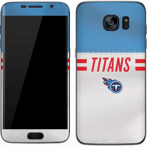 NFL Tennessee Titans White Striped Galaxy S7 Skin