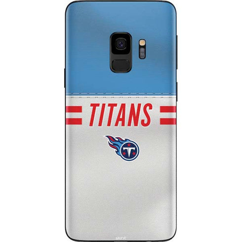 NFL Tennessee Titans White Striped Galaxy S9 Skin