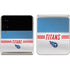 NFL Tennessee Titans White Striped Galaxy Z Flip3 5G Skin