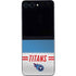 NFL Tennessee Titans White Striped Galaxy Z Flip5 5G Skin
