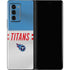 NFL Tennessee Titans White Striped Galaxy Z Fold2 5G Skin