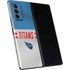NFL Tennessee Titans White Striped Galaxy Z Fold2 5G Skin