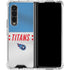 NFL Tennessee Titans White Striped Galaxy Z Fold4 5G Clear Case