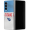 NFL Tennessee Titans White Striped Galaxy Z Fold4 5G Skin
