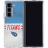 NFL Tennessee Titans White Striped Galaxy Z Fold5 5G Clear Case