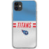 NFL Tennessee Titans White Striped iPhone 11 Clear Case