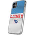 NFL Tennessee Titans White Striped iPhone 11 Clear Case