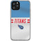 NFL Tennessee Titans White Striped iPhone 11 Pro Clear Case
