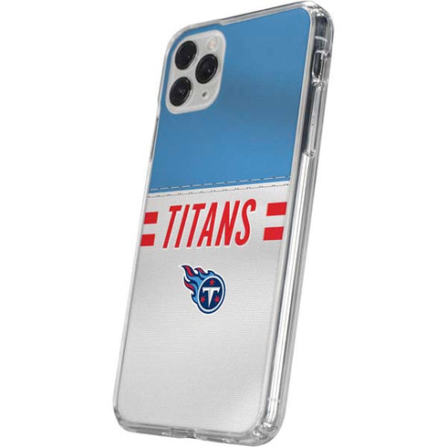 NFL Tennessee Titans White Striped iPhone 11 Pro Clear Case