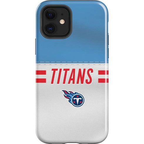NFL Tennessee Titans White Striped iPhone 12 Impact Case
