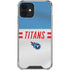 NFL Tennessee Titans White Striped iPhone 12 Mini Clear Case