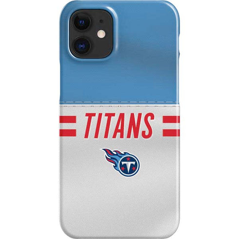 NFL Tennessee Titans White Striped iPhone 12 Mini Lite Case