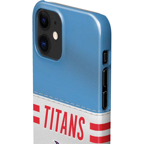 NFL Tennessee Titans White Striped iPhone 12 Mini Lite Case