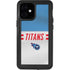NFL Tennessee Titans White Striped iPhone 12 Mini Waterproof Case