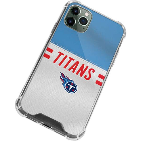 NFL Tennessee Titans White Striped iPhone 12 Pro Clear Case