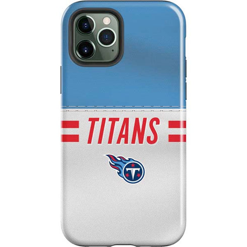 NFL Tennessee Titans White Striped iPhone 12 Pro Impact Case