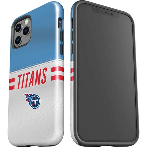 NFL Tennessee Titans White Striped iPhone 12 Pro Impact Case