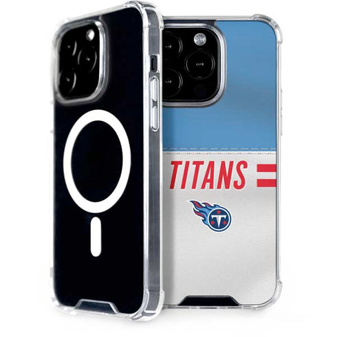 NFL Tennessee Titans White Striped iPhone 13 Pro MagSafe Case