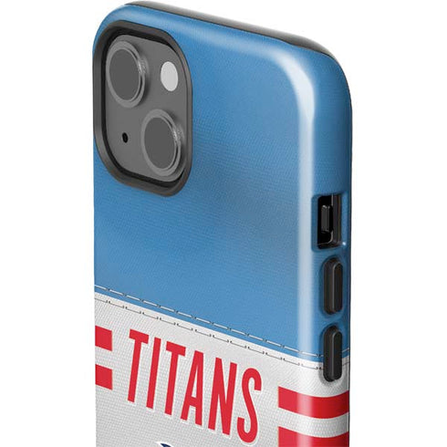 NFL Tennessee Titans White Striped iPhone 15 Plus Impact Case