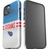 NFL Tennessee Titans White Striped iPhone 14 Plus Impact Case
