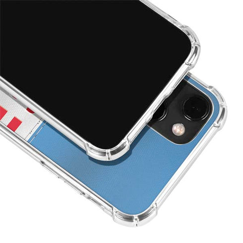 NFL Tennessee Titans White Striped iPhone 14 Plus Clear Case