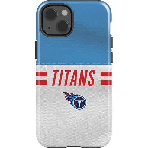 NFL Tennessee Titans White Striped iPhone 14 Impact Case