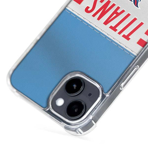 NFL Tennessee Titans White Striped iPhone 15 Plus MagSafe Case