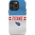 NFL Tennessee Titans White Striped iPhone 14 Pro Impact Case