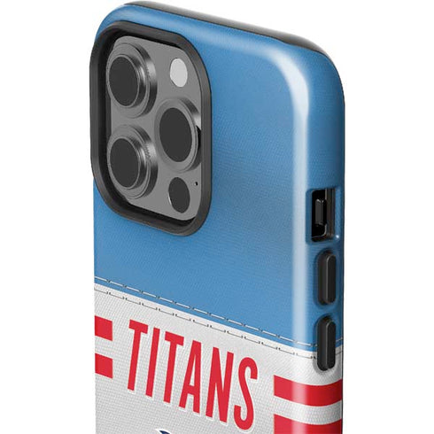 NFL Tennessee Titans White Striped iPhone 15 Pro Impact Case