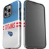 NFL Tennessee Titans White Striped iPhone 15 Pro Impact Case