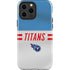 NFL Tennessee Titans White Striped iPhone 15 Pro Max Impact Case