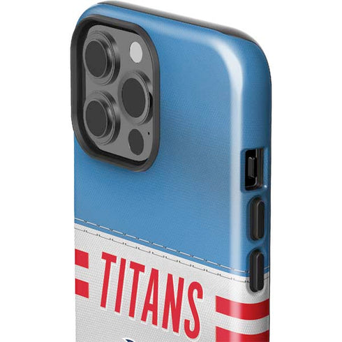 NFL Tennessee Titans White Striped iPhone 15 Pro Max Impact Case