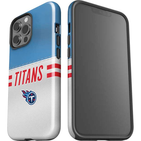 NFL Tennessee Titans White Striped iPhone 15 Pro Max Impact Case