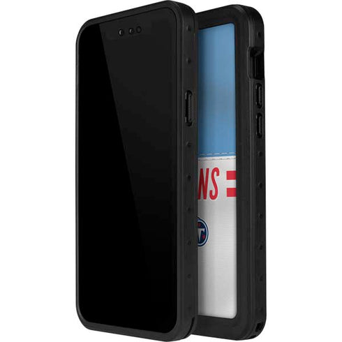 NFL Tennessee Titans White Striped iPhone 14 Pro Max Waterproof Case