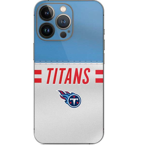 NFL Tennessee Titans White Striped iPhone 14 Pro Skin