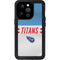 NFL Tennessee Titans White Striped iPhone 14 Pro Waterproof Case
