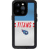 NFL Tennessee Titans White Striped iPhone 14 Pro Waterproof Case