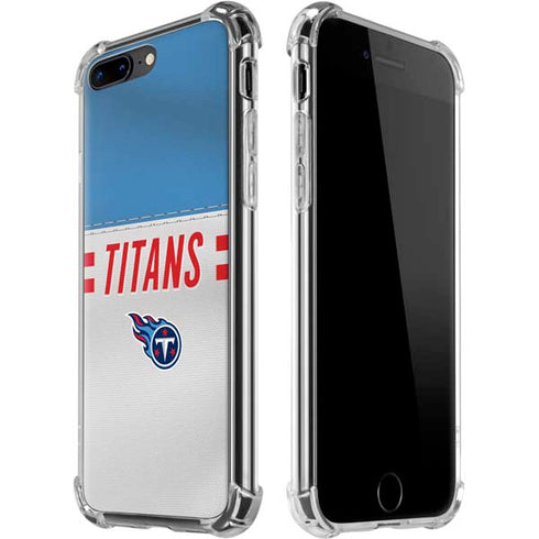 NFL Tennessee Titans White Striped iPhone 7/8 Plus Clear Case