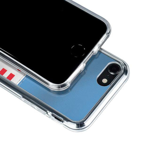 NFL Tennessee Titans White Striped iPhone SE (2nd & 3rd Gen) Clear Case