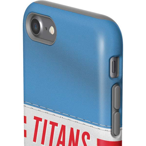 NFL Tennessee Titans White Striped iPhone SE (2nd & 3rd Gen) Pro Case