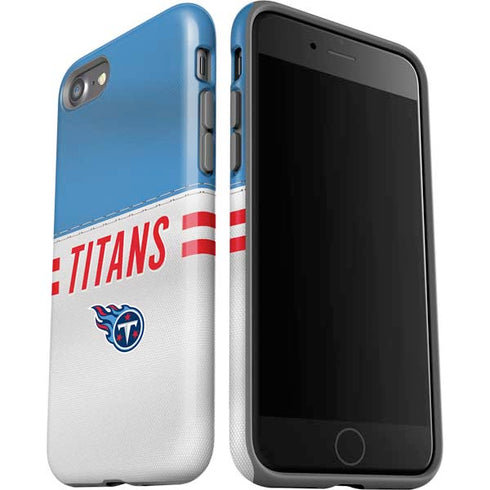 NFL Tennessee Titans White Striped iPhone SE (2nd & 3rd Gen) Pro Case