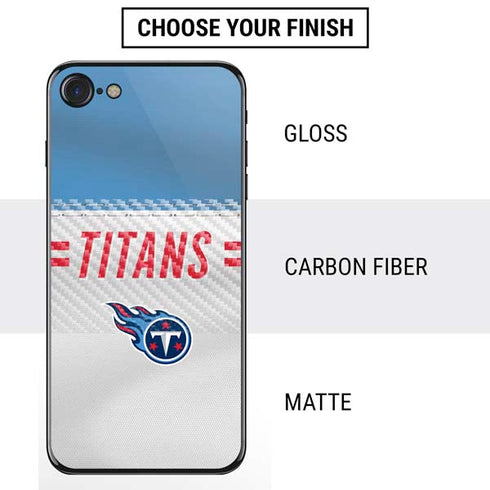 NFL Tennessee Titans White Striped iPhone SE (2nd & 3rd Gen) Skin