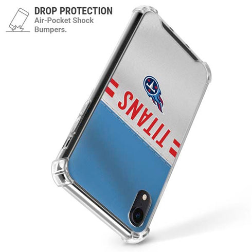 NFL Tennessee Titans White Striped iPhone XR Clear Case