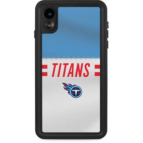 NFL Tennessee Titans White Striped iPhone XR Waterproof Case