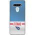 NFL Tennessee Titans White Striped LG Stylo 6 Clear Case