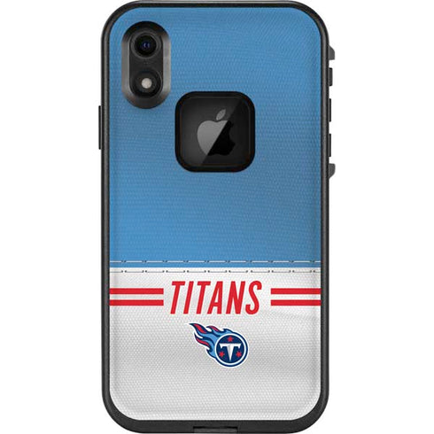 NFL Tennessee Titans White Striped LifeProof Fre iPhone Skin